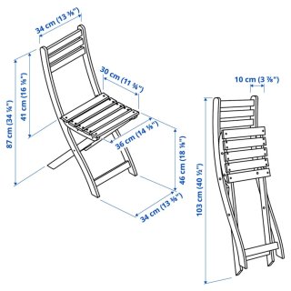Silla plegable madera Askholmen Ikea
