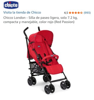Silla de paseo Chicco London Roja