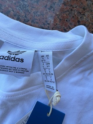 Maglia Adidas Bianca con Logo Trefoil