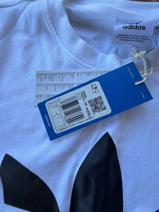 Maglia Adidas Bianca con Logo Trefoil