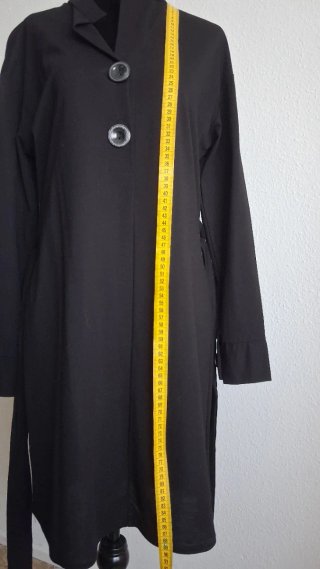 Vestido negro manga larga Camisero