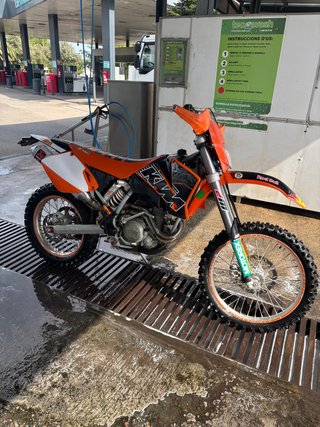 KTM 250 EXC Enduro Moto Naranja Blanca