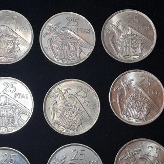 25 Pesetas 1957 Serie incompleta SC