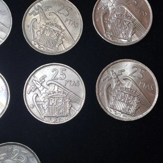 25 Pesetas 1957 Serie incompleta SC