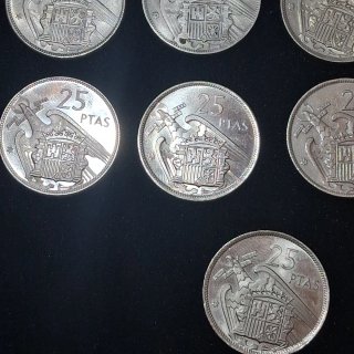 25 Pesetas 1957 Serie incompleta SC