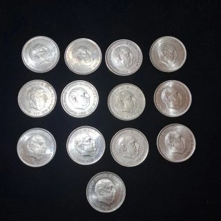 25 Pesetas 1957 Serie incompleta SC