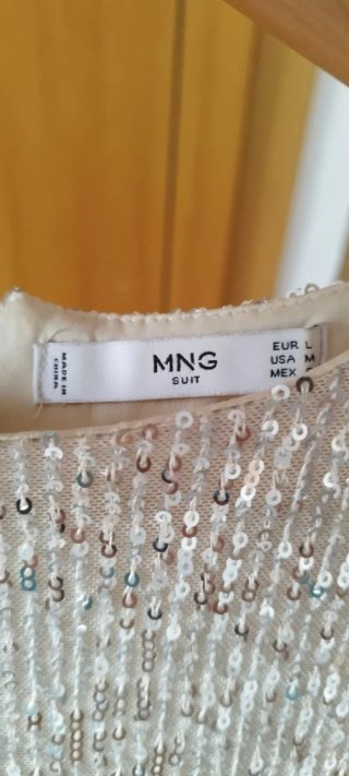 Vestido Mango Lentejuelas Talla L