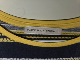 Camiseta sin mangas rayas azul y amarillo Talla L