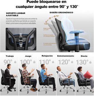 Silla de oficina ergonómica XXL (200kg)
