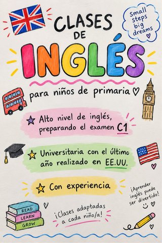 clases particulares de inglés a niños y niñas