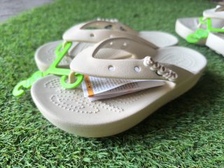 Crocs Classic Plataforma Chanclas Beige