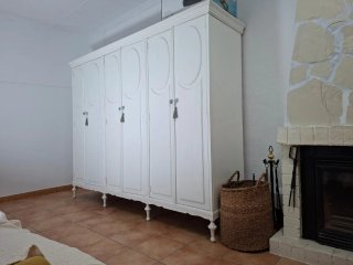 Armario ropero de madera blanco