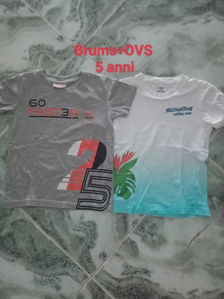 Lotto 2 magliette Brums+OVS 5 anni