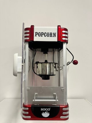 Máquina Palomitera SOGO Retro Roja y Plateada