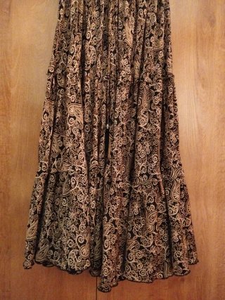 Vestido/Falda Larga Estampada Palabra de Honor
