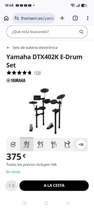 Batería Electrónica Yamaha DTX402K