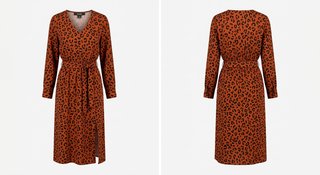 Vestido Midi Estampado Leopardo Marrón Inside