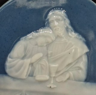 Medallón en porcelana de Limoges firmada