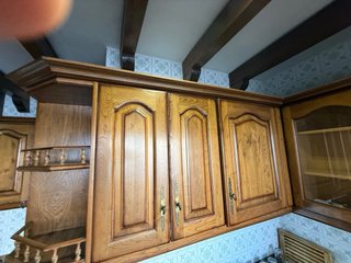 Muebles de cocina de roble rústico