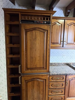 Muebles de cocina de roble rústico