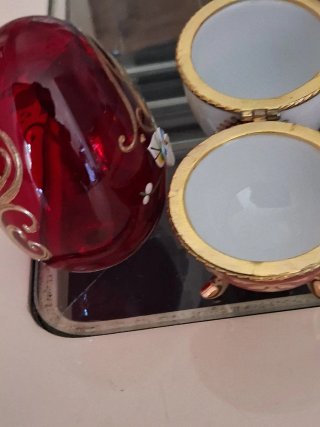 2 Uova Decorative Dipinte a Mano