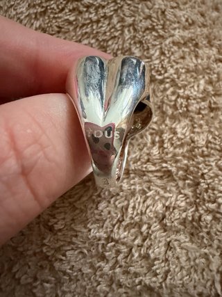 Anillo flor Tous Ónix Talla 16
