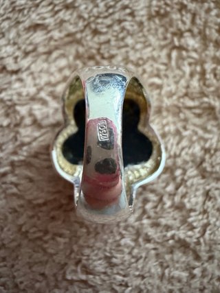 Anillo flor Tous Ónix Talla 16