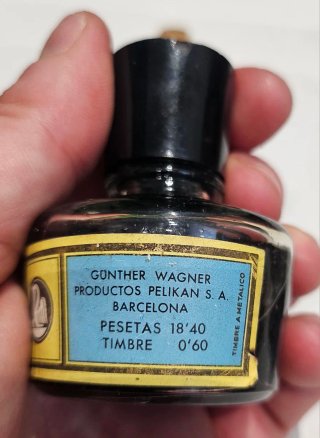 2 Botes Tinta China Pelikan Negro Antiguos