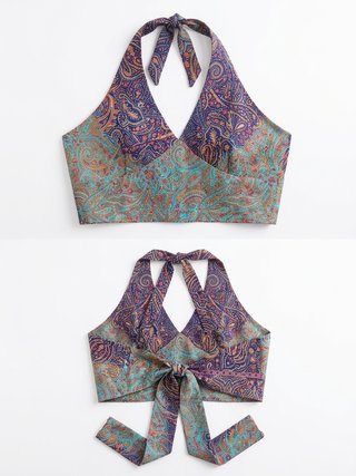 Top Halter Boho Chic Estampado Paisley