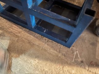 Mesas de trabajo azul robustas