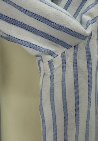 Camisa Zara Rayas Azul Blanco Hombre XXL