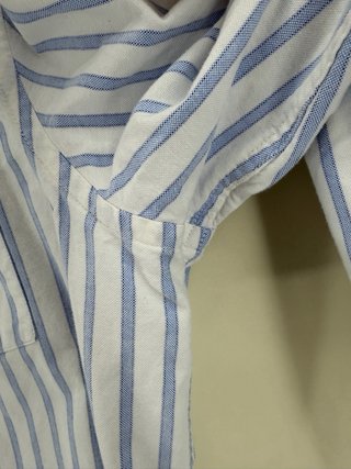 Camisa Zara Rayas Azul Blanco Hombre XXL