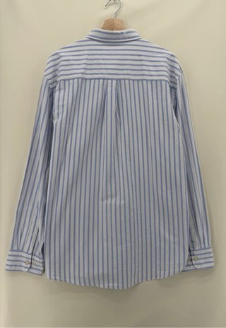 Camisa Zara Rayas Azul Blanco Hombre XXL
