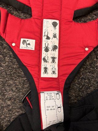 Mochila Portabebés BabyBjörn Negra/Roja