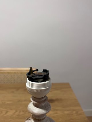Pie de lámpara BECARA beige madera