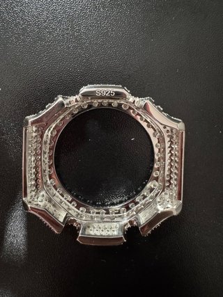 G-Shock Blanco Bisel Moissanitas Plata 925 GRA