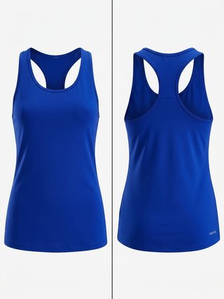 Camiseta deportiva tirantes azul Domyos