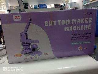Máquina para hacer botones púrpura