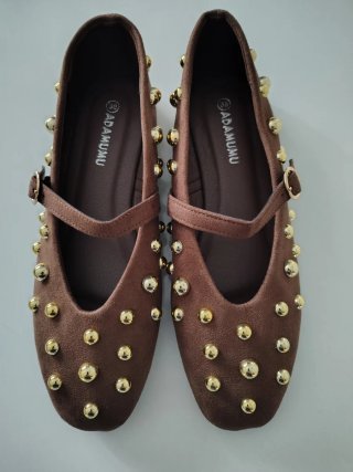 Bailarinas shein tachuelas marrón 38