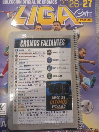 Cambio colección Cromos LaLiga 2026-27 Panini