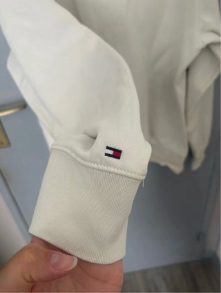 Sudadera Tommy Hilfiger 1/4 Zip Blanca