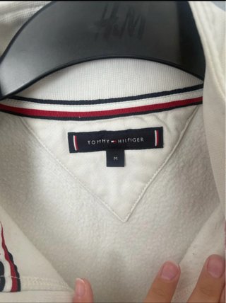 Sudadera Tommy Hilfiger 1/4 Zip Blanca