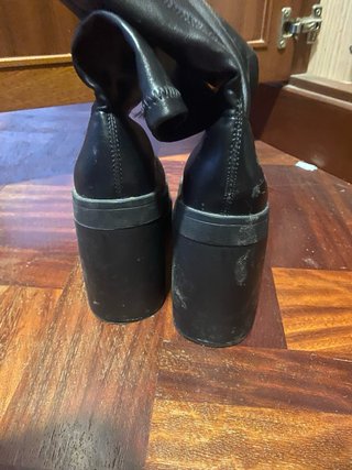 Botín negro tacón plataforma