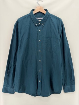Camisa Oxford Zara Verde Hombre XXL