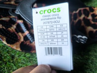 Chanclas Crocs Leopardo Remix