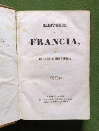 Historia de Francia. J. de Salas y Quiroga. 1846