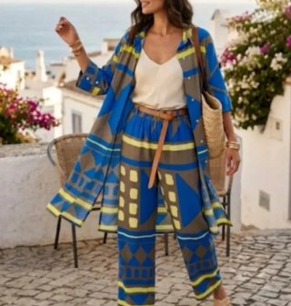 Conjunto Parfois Vestido /Túnica y Pantalón Estamp