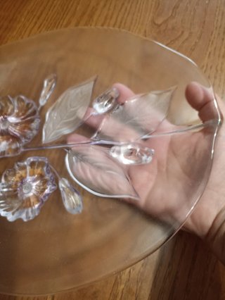 Centrotavola in vetro porta frutta