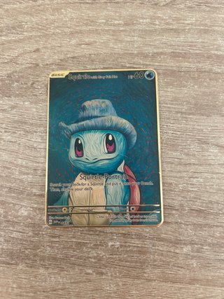 Carta Pokémon Squirtle con sombrero