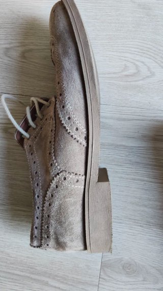 Scarpe uomo effetto scamosciate beige